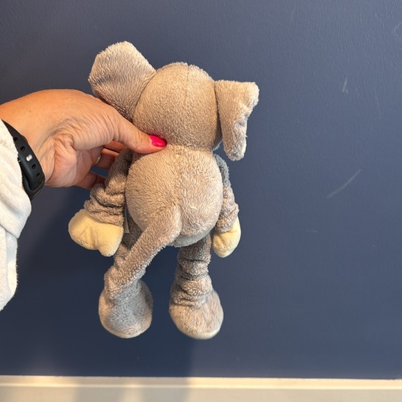 Spark Create Imagine gray elephant Lovey Rattle Stretchy Legs Arms 10 Inch Plush - Picture 4 of 5